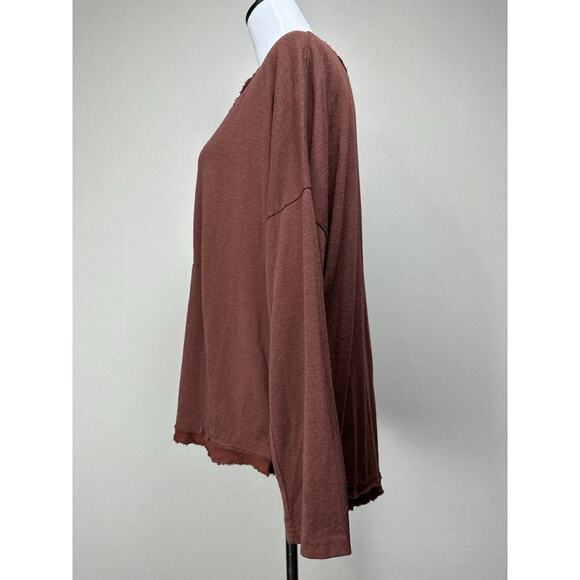 UMGEE Cotton Blend/Linen Blend Trim Tiered Tunic Baby Doll Shirt Small Oversized - Picture 10 of 13